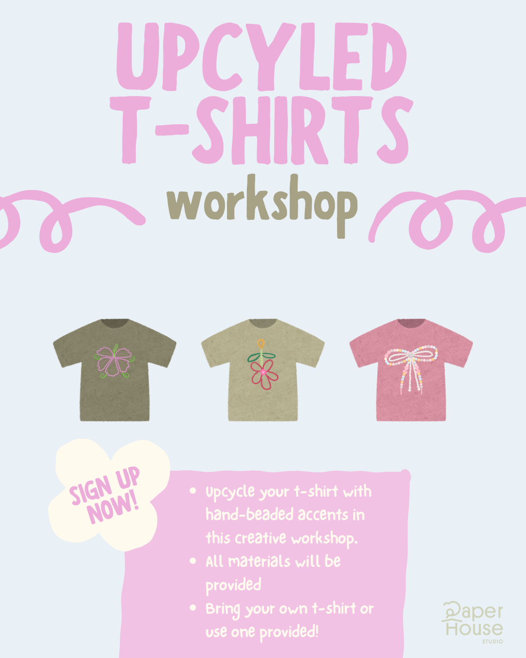 Sustainable September: Upcycle T-shirts Workshop