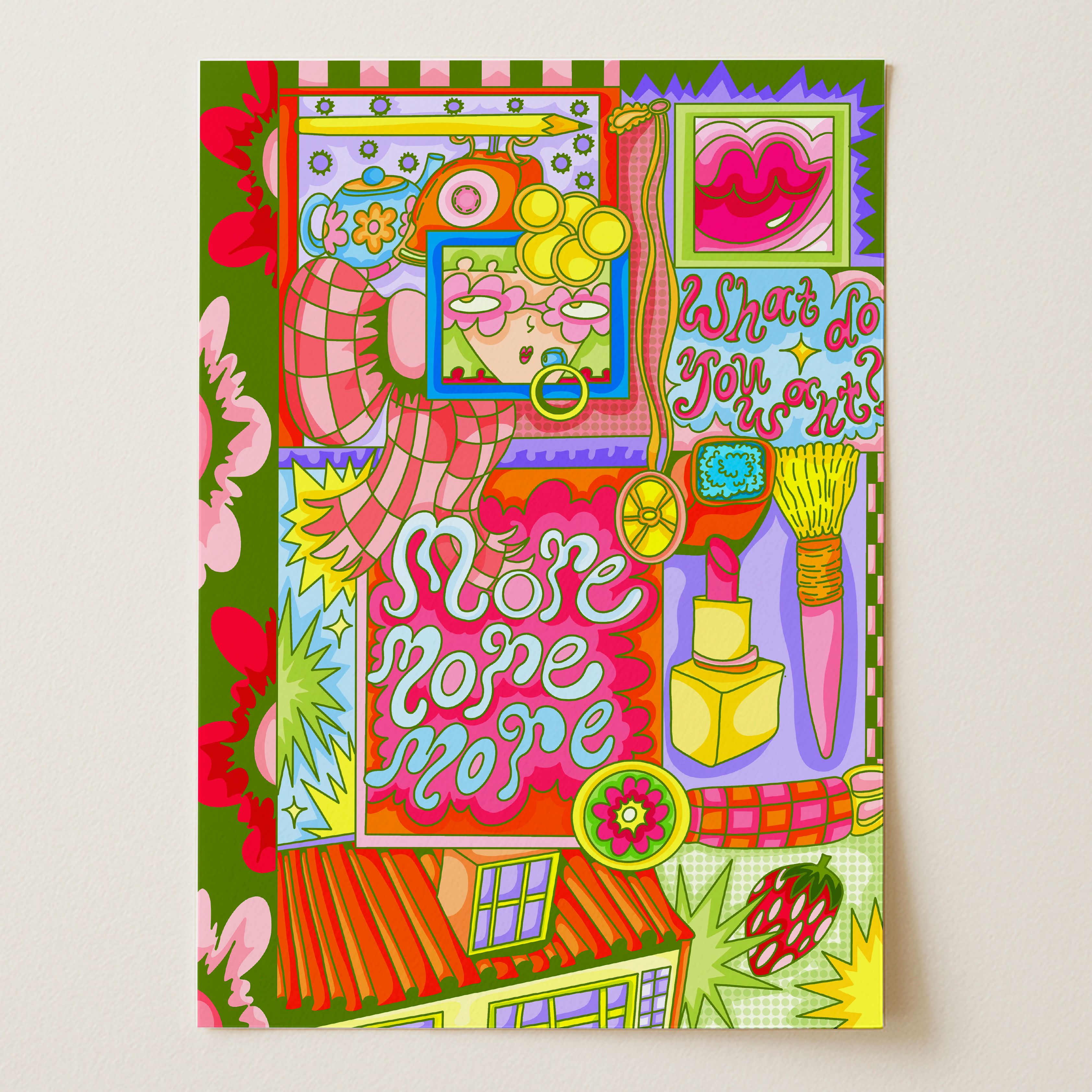 Green Collage - Fine Art Print